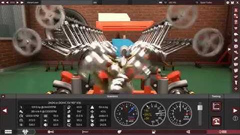 12000 RPM V16 Engine in Automation game in 4K.