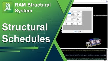 Producing Structural Schedules with RAM Structural System and Revit Interoperability