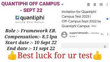 quantiphi campus test mail received| quantiphi off campus sept 22 drive |quantiphi framework Er|