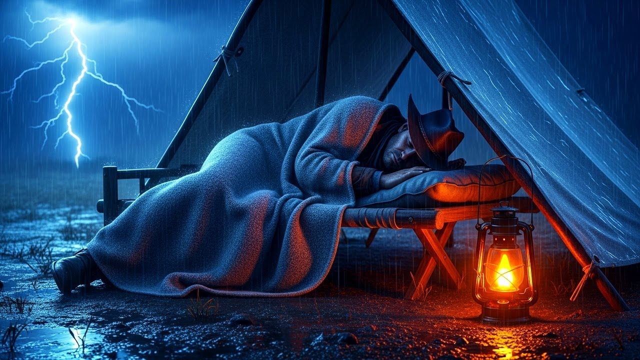 Arthur Sheltering Alone on the Porch During the Night Storm|RDR2 ASMR Stress Relief Now