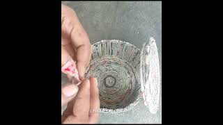 How to make a beautiful thing with new paper,craft with waste material, Paper  ki basket