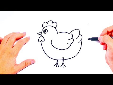 Hen Drawing Easy Step By Step