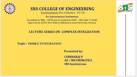 Introduction to Trible Integrations  | Chinnaraj P | AP | SNS Institutions