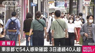 東京都で新たに54人感染確認　3日連続で40人超え(20/06/26)
