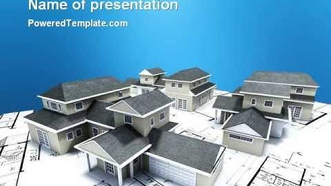 House Building PowerPoint Template by PoweredTemplate.com