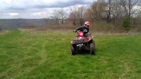Polaris sportsman doing donuts upstate ny