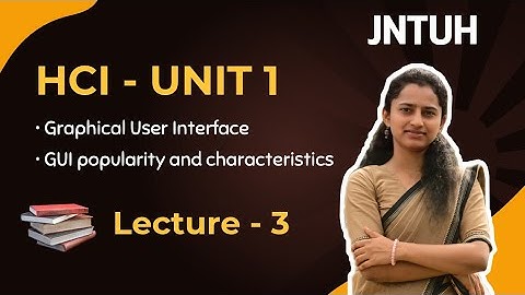 Unit 1- (Lecture 3) GUI Popularity and Characteristics