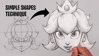 how to draw faces princess peach sketch tutorial