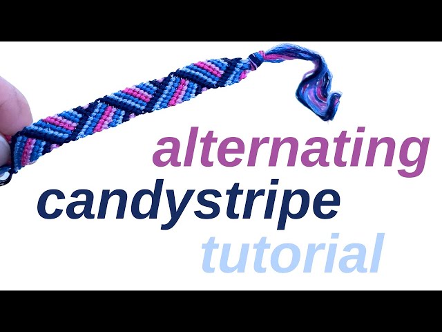 Rainbow Candy Stripe Mix Up Friendship Bracelet [Tutorial] - YouTube