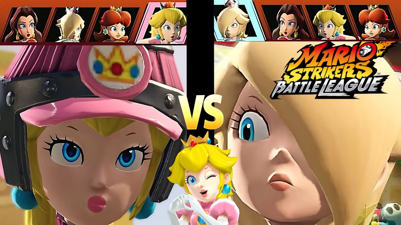 Mario Strikers Battle League Team Peach vs Team Rosalina at Mushroom ...