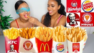 GUESSING FAST FOOD FRIES (BLINDFOLDED)! 🍟 | Osh and Akela