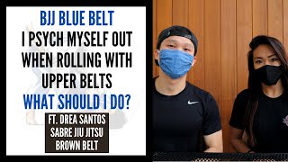 BJJ Blue Belt: I Psych Myself Out When Rolling With Upper Belts; What Should I Do? | Ft. Drea Santos by LifeWithVinceLuu 449 views 3 years ago 1 minute, 39 seconds