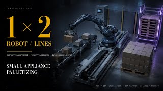 Small Appliance Palletizing: One Robot Serves Two Lines + Pallet Handling, Half the CAPEX
