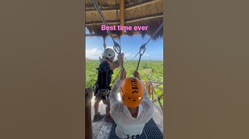 First time try zip line I was scared at first 😂 but in the end I have so much 😊 fun #short #zipline