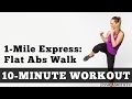 1 Mile Express Abs Walk - Low Impact Cardio Core Workout You Can Do At Home In a Small Space!