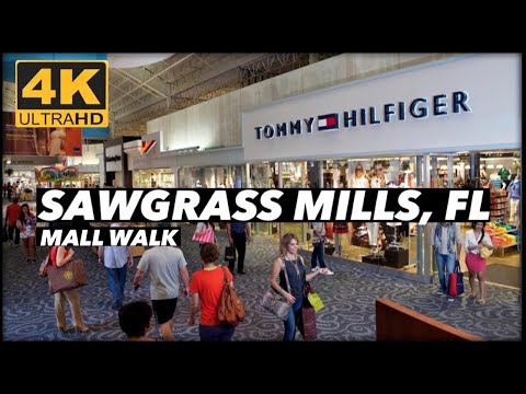 4K60] Sawgrass Mills Mall Walking Tour, Sunrise, Florida