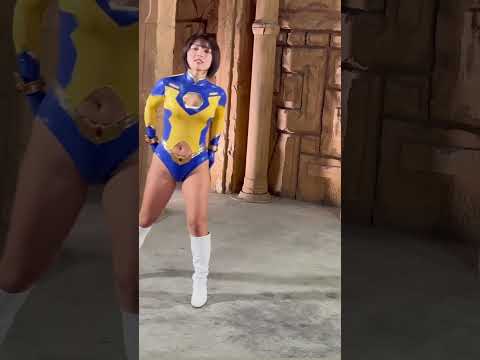 アクション練習中　#太陽の戦士レオーナ　#レオーナ　#大川成美