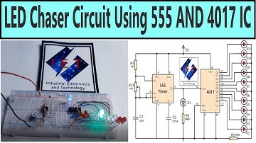 How To Make LED chaser using CD4017 and NE555 | 4017 Projects | 555 Timer IC