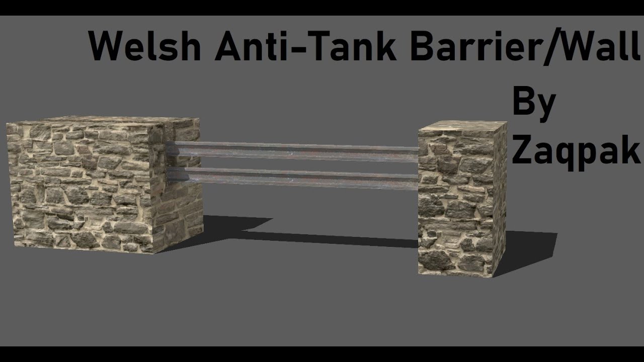 Metamorphosen Project | Welsh Anti-Tank Barrier/Wall Model, By Zaqpak | Mjolnir Studios