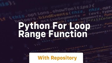 python for loop range function