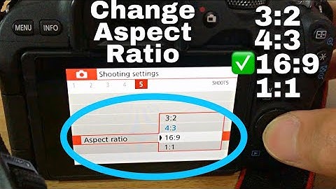How to change Aspect Ratio in Canon Rebel SL2/200D