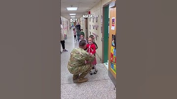 This Dad Came Back Home From The Military to Surprise His Daughters at School ❤️