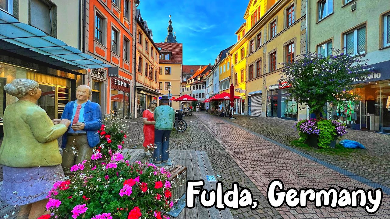 Fulda, Germany walking tour 4K 60fps A beautiful German city YouTube