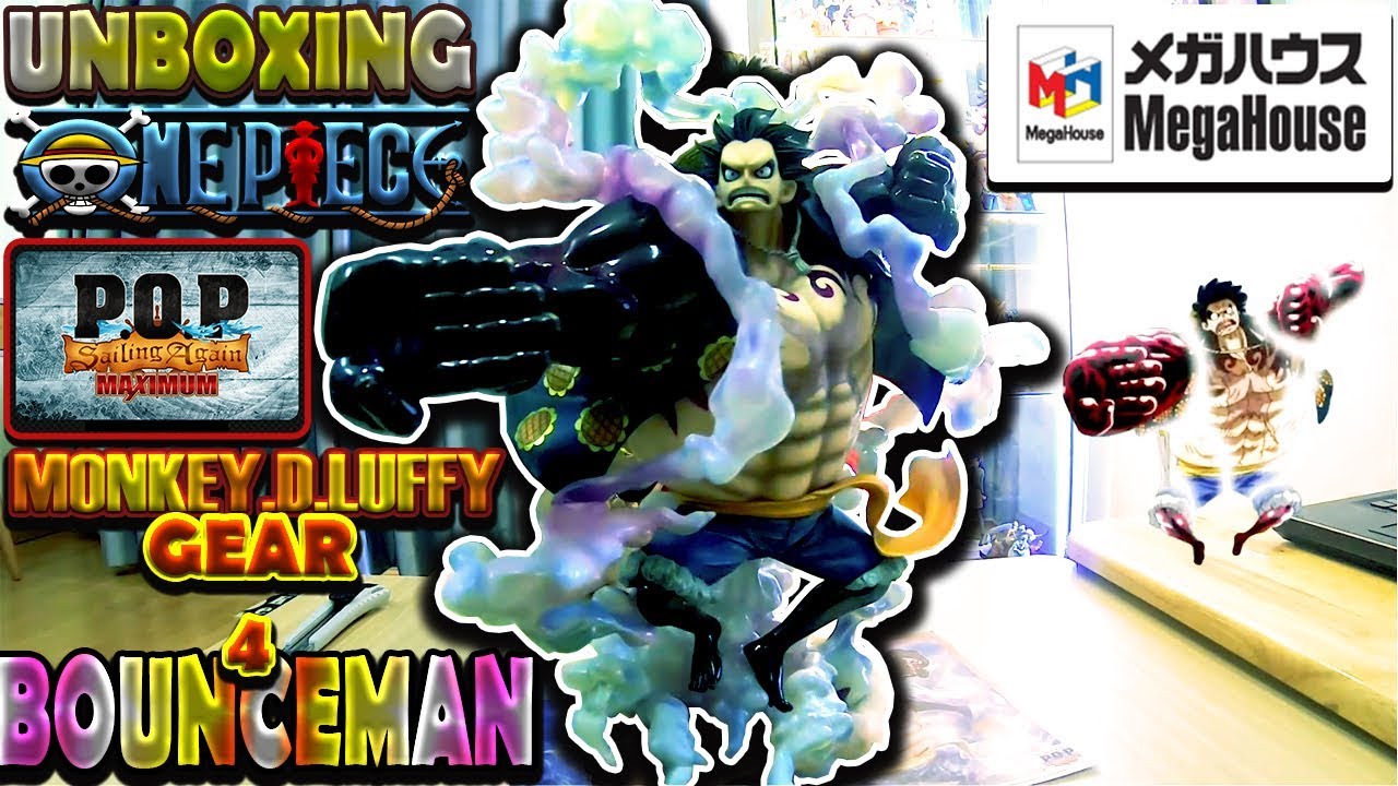 Unboxing One Piece Megahouse P O P Sa Maximum Bouncing Man Monkey D Luffy Gear 4 Youtube
