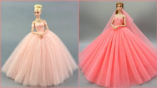 Gorgeous DIY Barbie Doll Dresses | No Sew  | Toy Hacks You'd Wish You'd Known Sooner