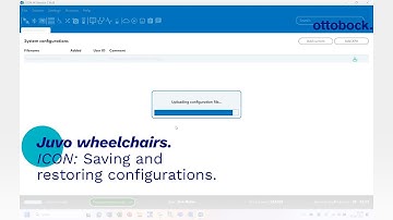 Juvo wheelchairs. ICON: Saving and restoring configurations. | Ottobock Professionals