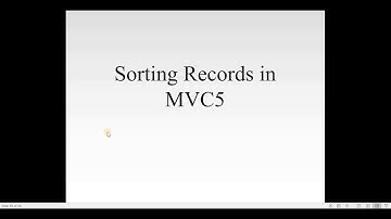 WE Wk 09 Video 04 (Implementing Sorting functionality in MVC5)