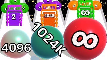 🏀Ball run infinity - Ball run 2048 Max Level Up 2048 Balls Gameplay Walkthrough Android, iOS part 14