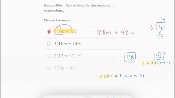 Khan Academy Tutorial: Create equivalent expressions by factoring