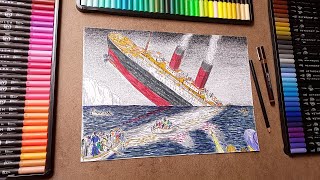 🛳️ Aprende a dibujar y pintar el Naufragio del TITANIC 🚢 by Papel & Lápiz Dibujos 11,733 views 10 months ago 13 minutes, 11 seconds