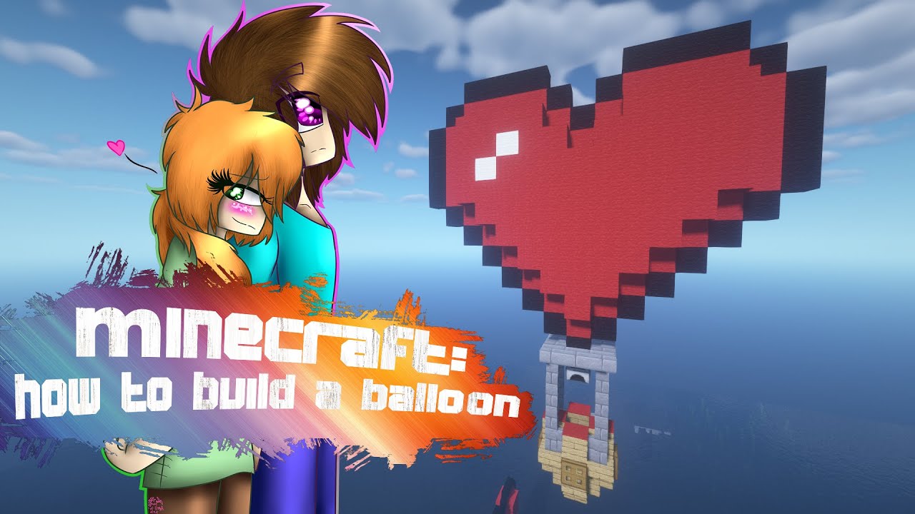 MINECRAFT: Как построить воздушный шар на 8 марта / How to build a balloon on March 8