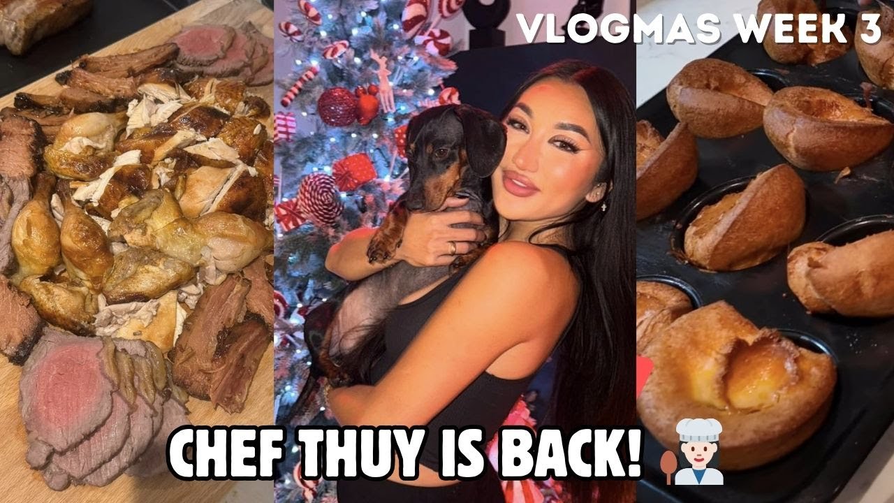 COOK CHRISTMAS DINNER WITH ME!🍴🎄Food shopping, Cooking and Party Games | Vlogmas week 3