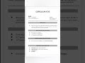 Simple Resume for freshers/ Best BIODATA format for Freshers Job/ #resume #ytshort #biodata #career