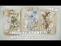 2020 NEW! How to Break A Blank Vintage Page for Beginners #13 ♡ Maremi's Small Art ♡