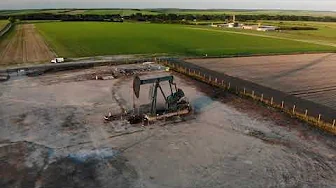 Aerial view of a Sucker Rod Pump in France
