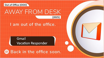 Set Up Out of Office Auto Reply in Gmail | Gmail Vacation Responder 2025