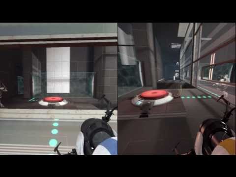 Portal 2: Co-op Splitscreen Multiplayer Gameplay Walkthrough - CALIBRATION COURSE | Part 1