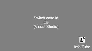 How to use switch case in c# using Visual Studio
