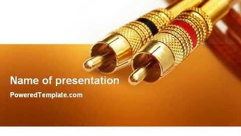 RCA Connector PowerPoint Template by PoweredTemplate.com