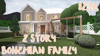 Bloxburg | 2 story bohemian family house | 123k