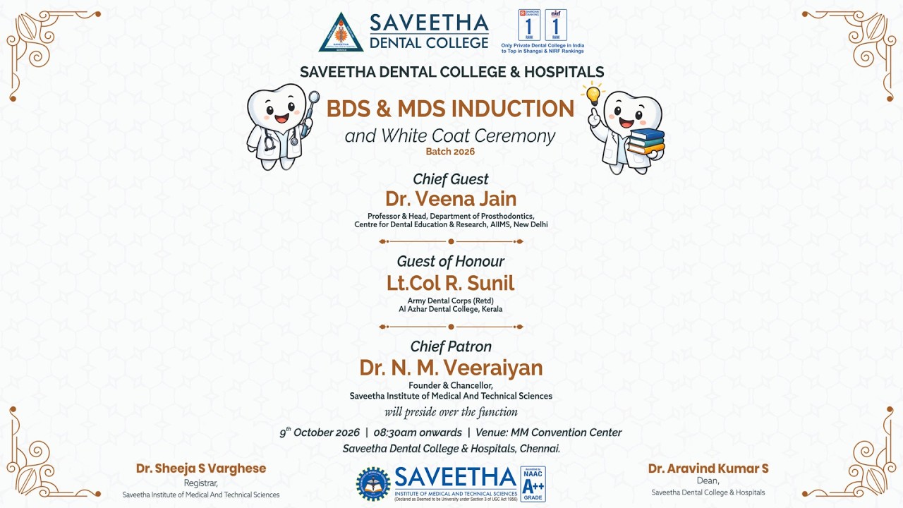 🔴 LIVE - BDS & MDS INDUCTION & White Coat Ceremony - Batch 2026