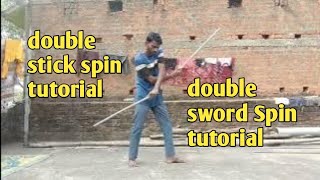Famous double sword Spin tutorial / double small stick Spin tutorial ! #kasimjackson Net Worth
