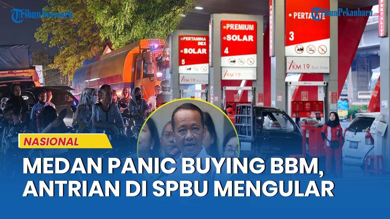 Panik Buying BBM di Medan, Sejumlah SPBU Dipenuhi Antrean Kendaraan