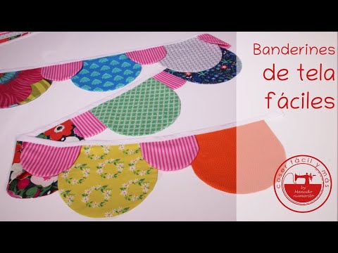 Guirnalda banderines de tela (con patrones)