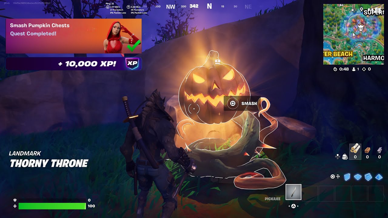 Fortnite - Smash Pumpkin Chests (Fortnitemares Quests)