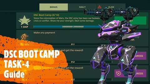 WAR ROBOTS DCS BOOT CAMP EVENT|| TASK-4 || GUIDE